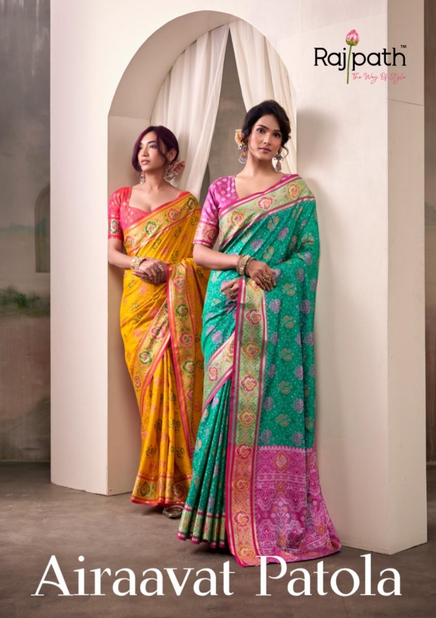 rajpath airaavat series 504 to 509 patola silk amazing saree in wholesale surat