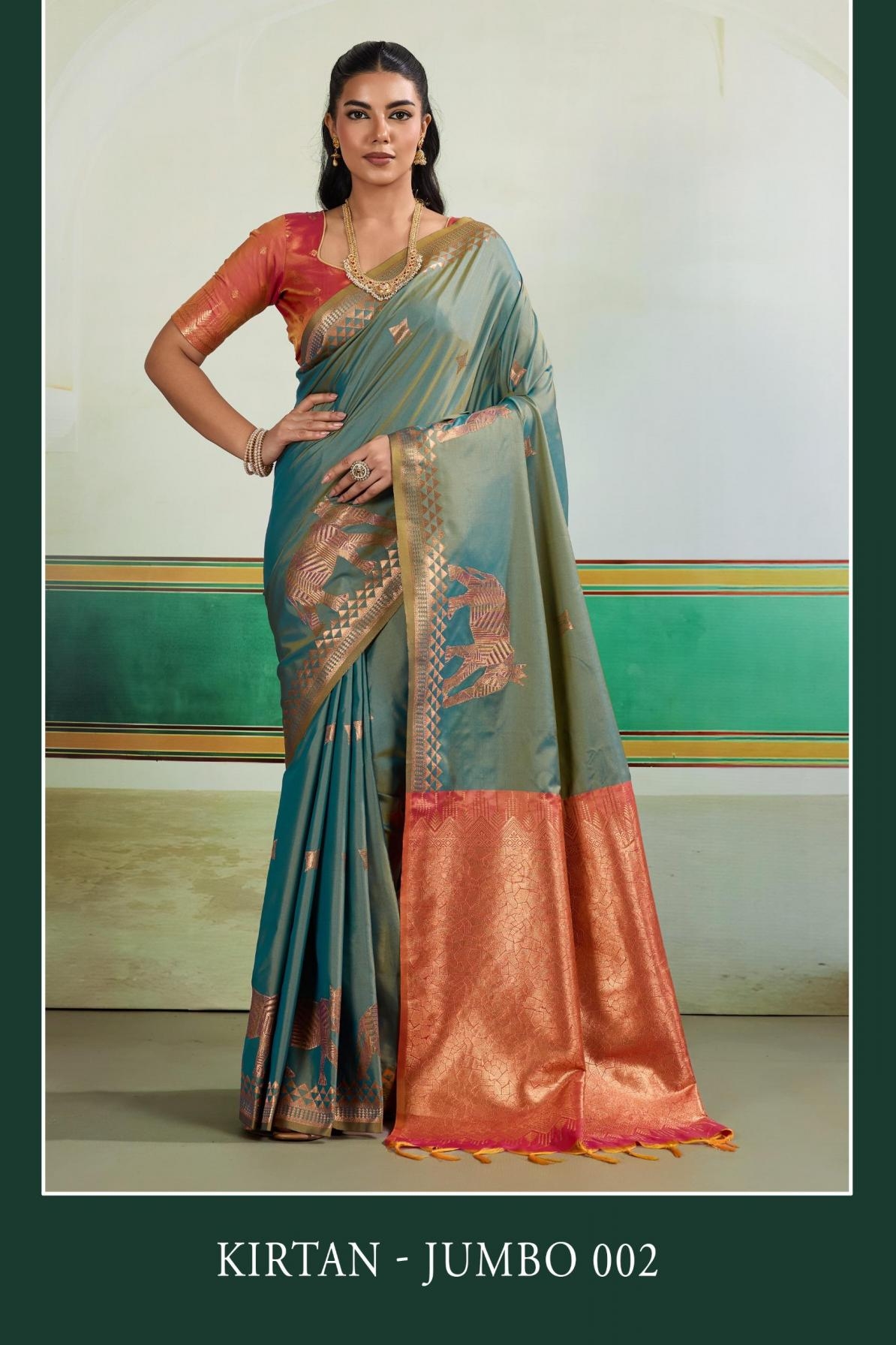 rajtex kirtan jumbo 005 series 001 TO 006 silk handloom weaving best in wholesale surat