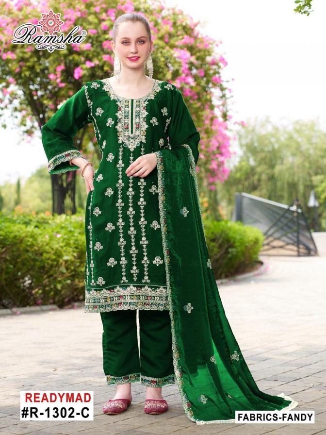 ramsha 1302 A to D nx readymade designer fendy pakistani salwar kameez in wholesale surat