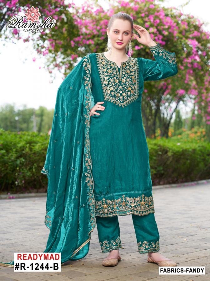 ramsha r 1244 A to D nx fandy readymade modern pakistani suit in wholoesale surat