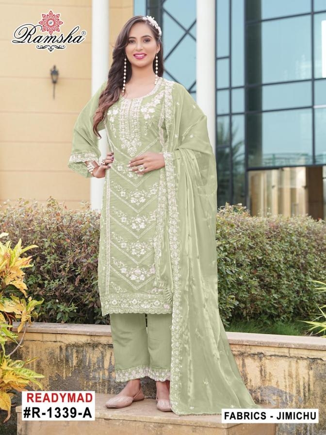 ramsha r 1339 nx series A to D readymade jimi chu pakistani plazzo kurti with dupatta in wholesale surat