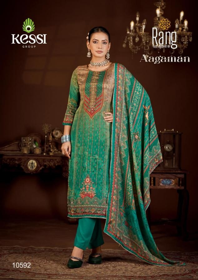 rang aagaman kessi series 10591 to 10594 attractive glass organza pakistani suit in wholesale surat