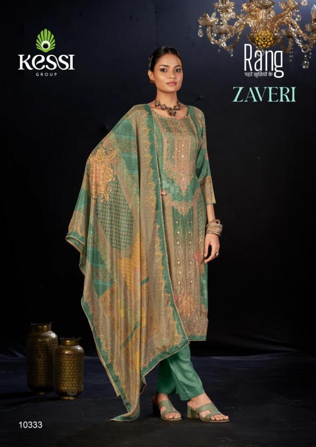 rang zaveri series 10331 to 10334 muslin elegance style salwar kameez in wholesale surat
