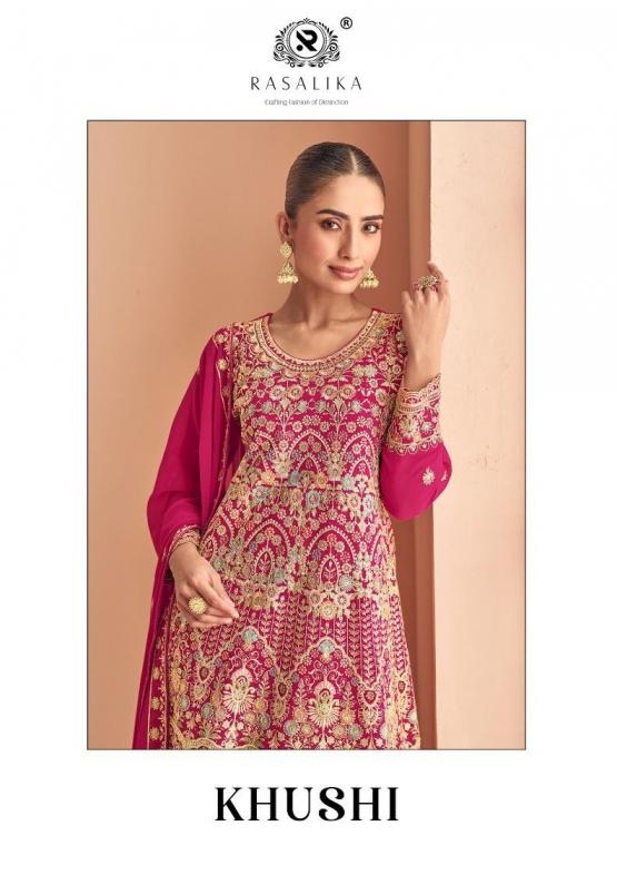 rasalika khushi series 3001 to 3003 readymade exclusive georgette plazzo style sit in wholesale surat