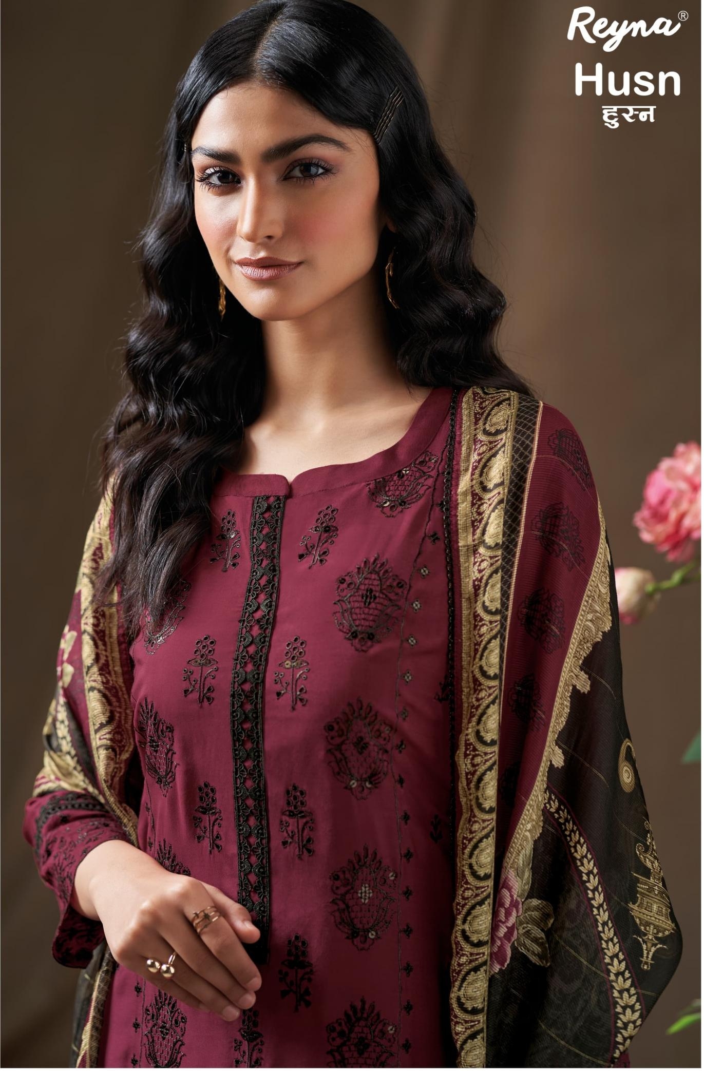 reyna husn series 10372 to 10375 bemberg silk best salwar kameez in wholesale surat