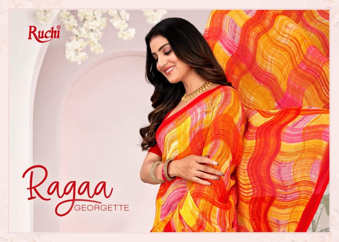 ruchi ragaa georgette vol 18 series 49701A to 49703D georgette best saree in wholesale surat
