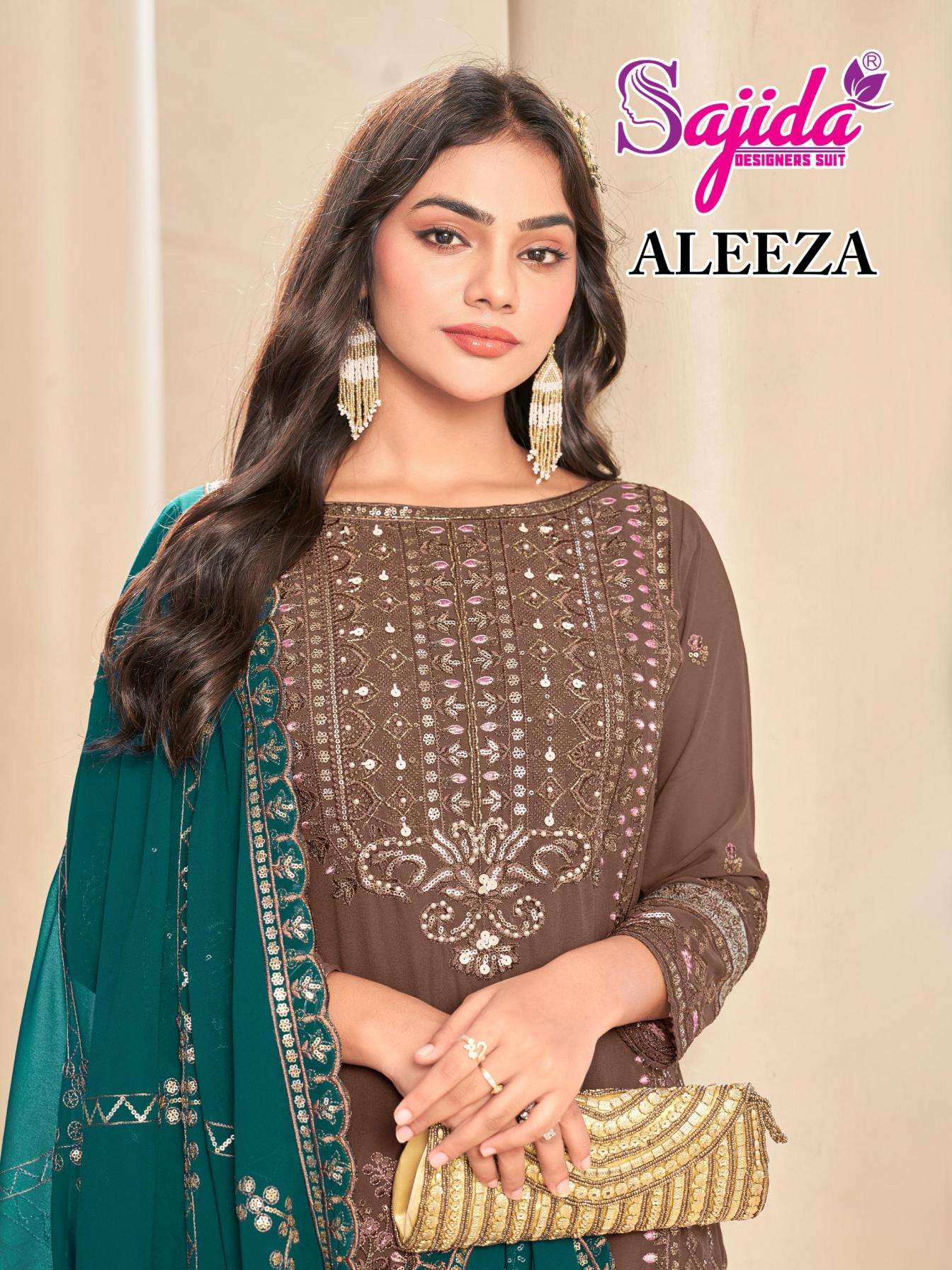 sajida designer aleeza series 1066 to 1068 georgette pakistani designer salwar kameez in wholesale surat