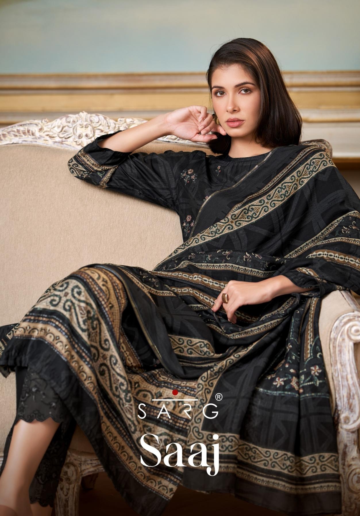 sarg sahiba saaj series 2018 to 2093 amazing muslin silk pakistani best salwar kmeez in wholesale surat