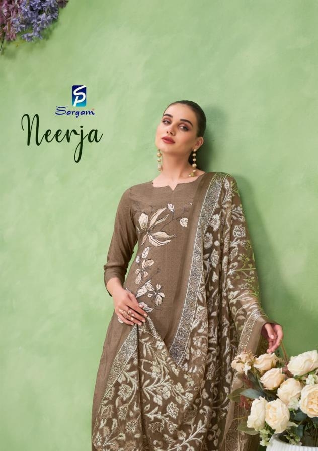 sargam prints neerja series 2662 A to D elegant style bemberg muslin salwar kameez in wholesale surat