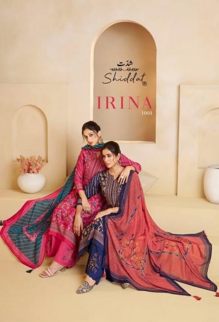 shiddat irina series 1001A to 1001D amazing muslin salwar kameez in wholesale surat wholesale surat