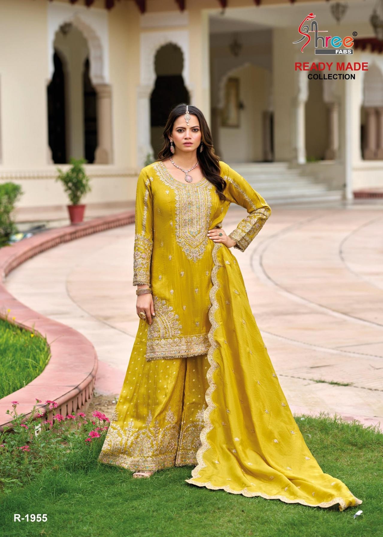 shree fabs 1955 A to D readymade chinon pakistani suits in wholesale surat