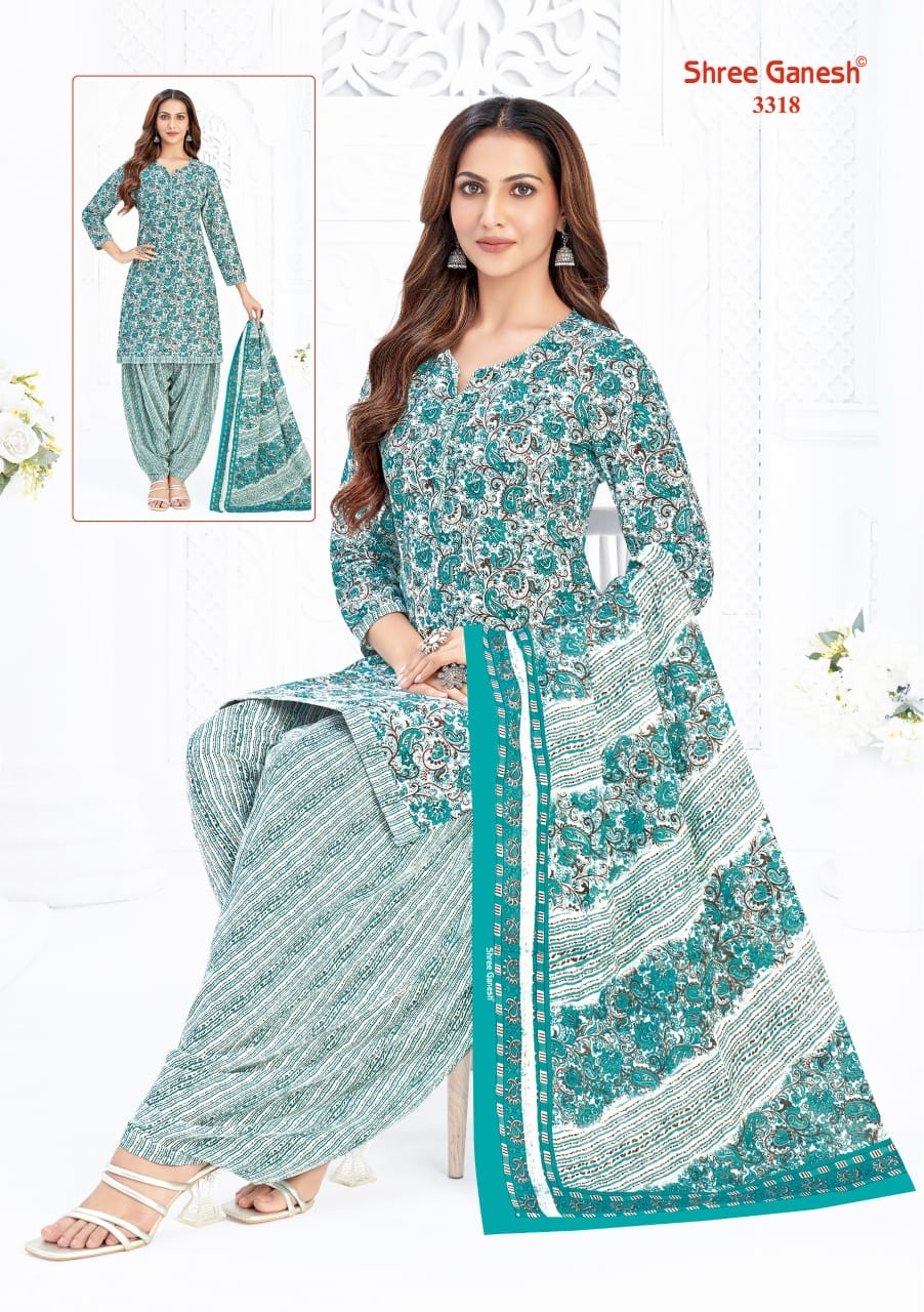 Shree Ganesh Hansika Special Vol-3 series 3301 to 3320 Heavy Cotton Printed salwar kameez in wholesale surat