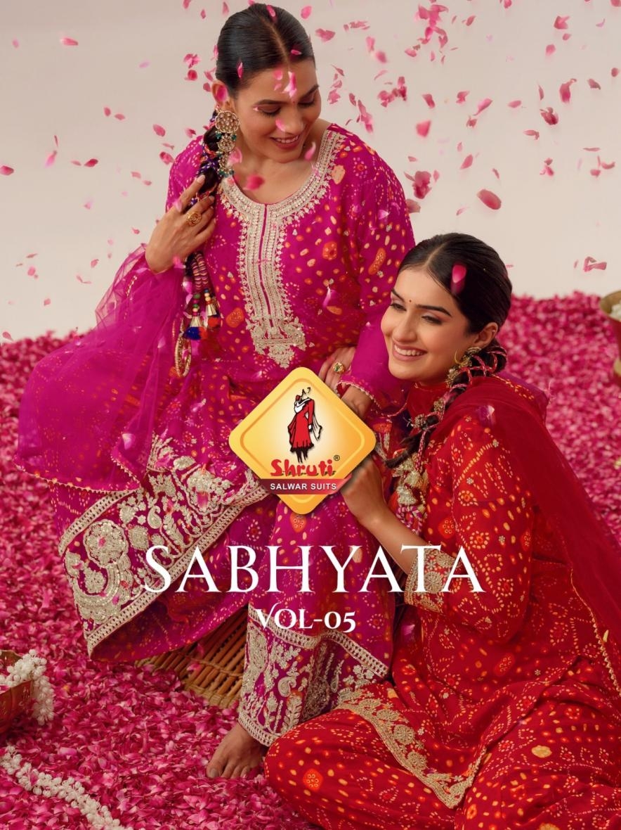 shruti sabhyata vol 5 georgette readymade plazzo kurti with dupatta in wholesale surat
