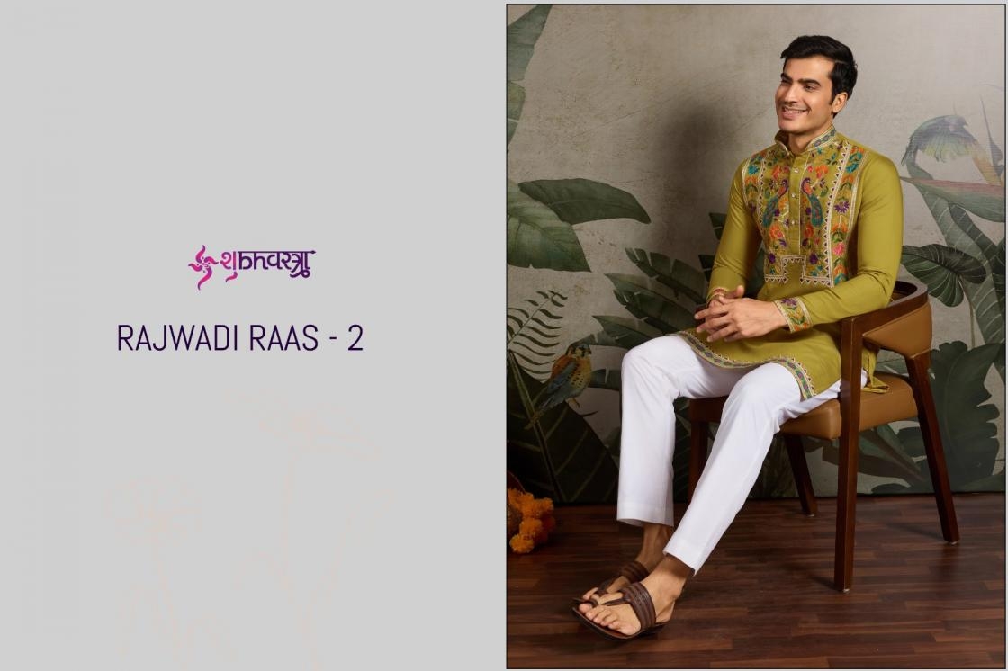 shubhvastra rajwadi raas vol 2 series 61481 to 61488 readymade viscose silk hit design mens kurta in wholesale surat