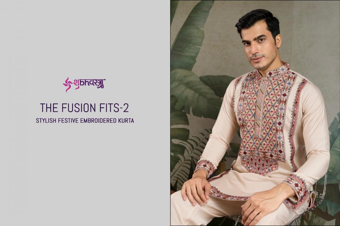 shubhvastra the fusion fits vol 2 series 61306 to 61308 stylish readymade viscose silk mens kurta in wholesale surat