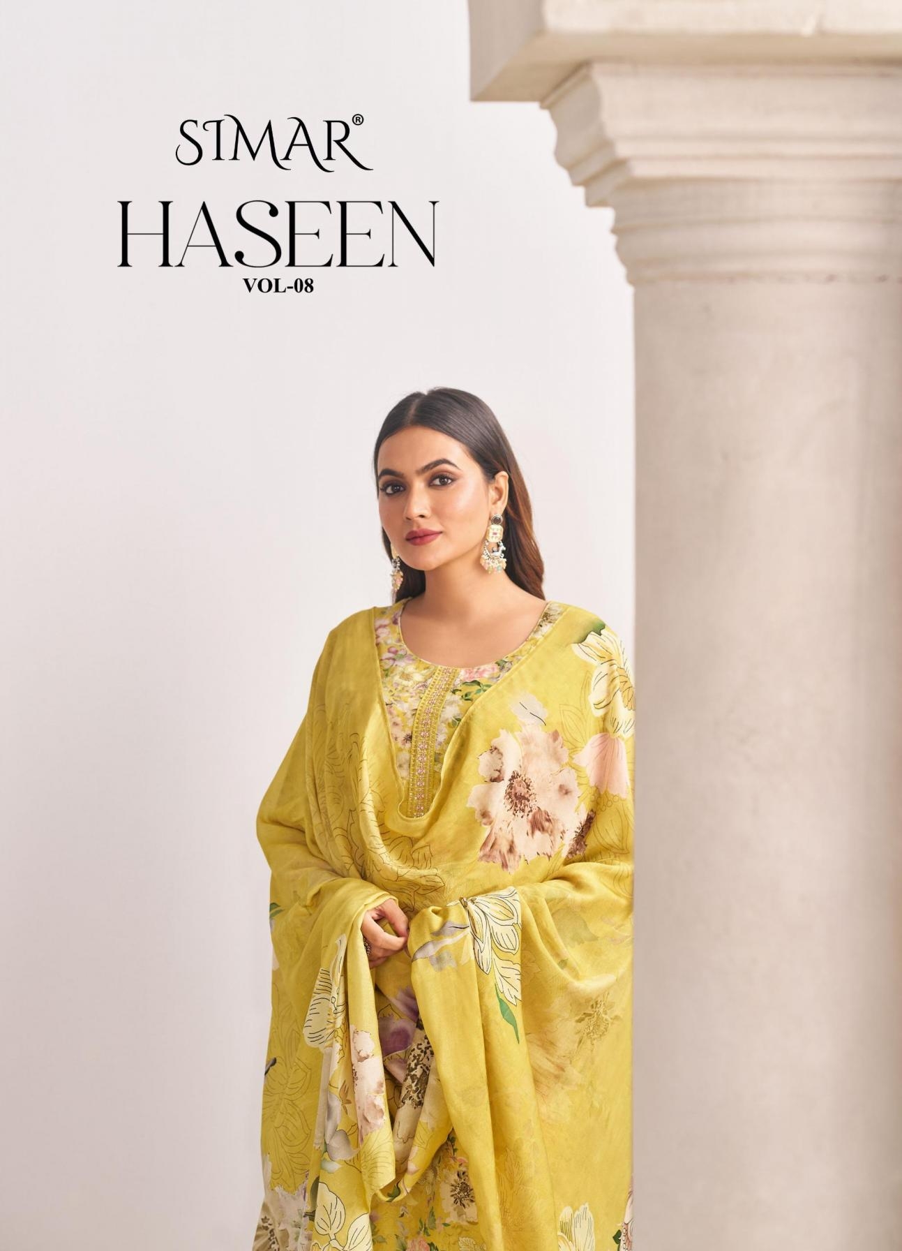 simar glossy haseen vol 8 series 1929 to 1933 viscose muslin elegant style salwar kameez in wholesale surat