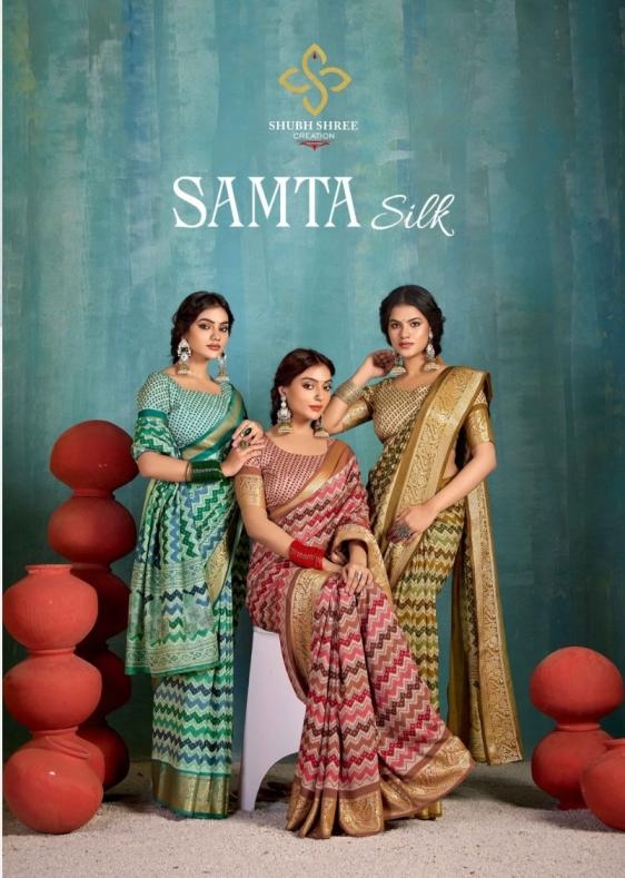 sirona fashion samta silk series 1001 to 1006 velvet tusser silk trendy saree in wholesale surat