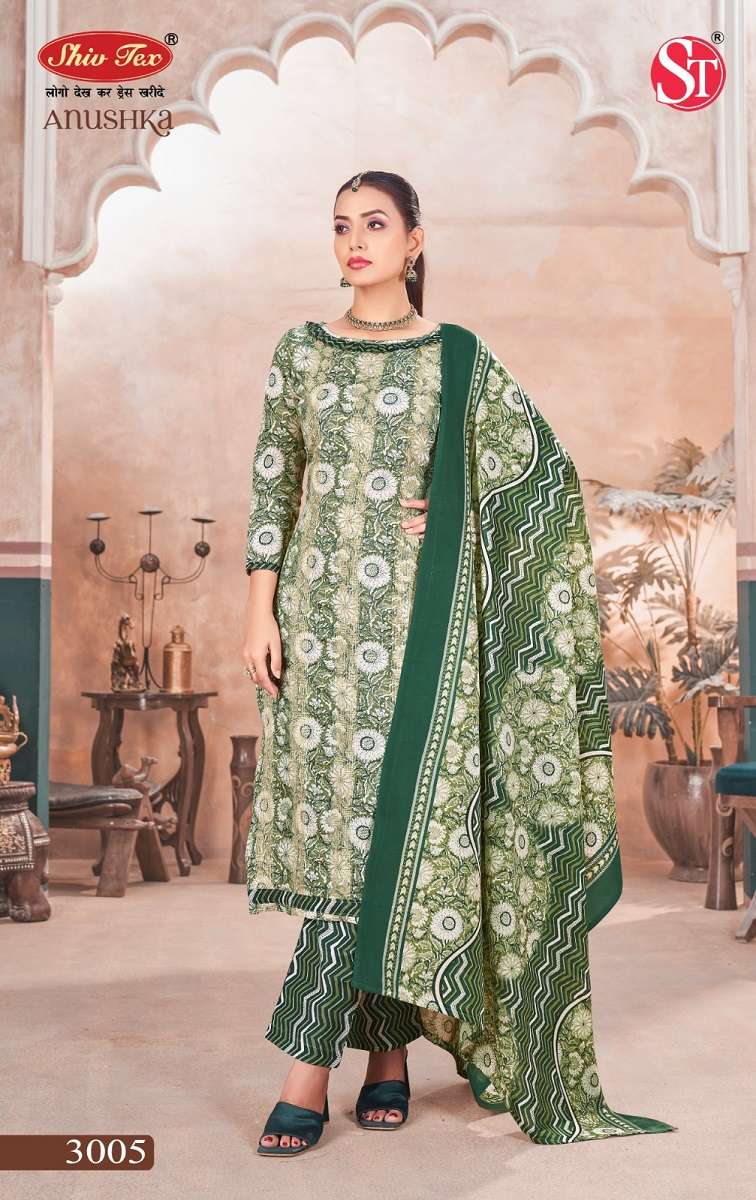 St Anushka Vol-3 series 3001 to 3010 Soft Cotton With Crochet Work salwar kameez in wholesale surat