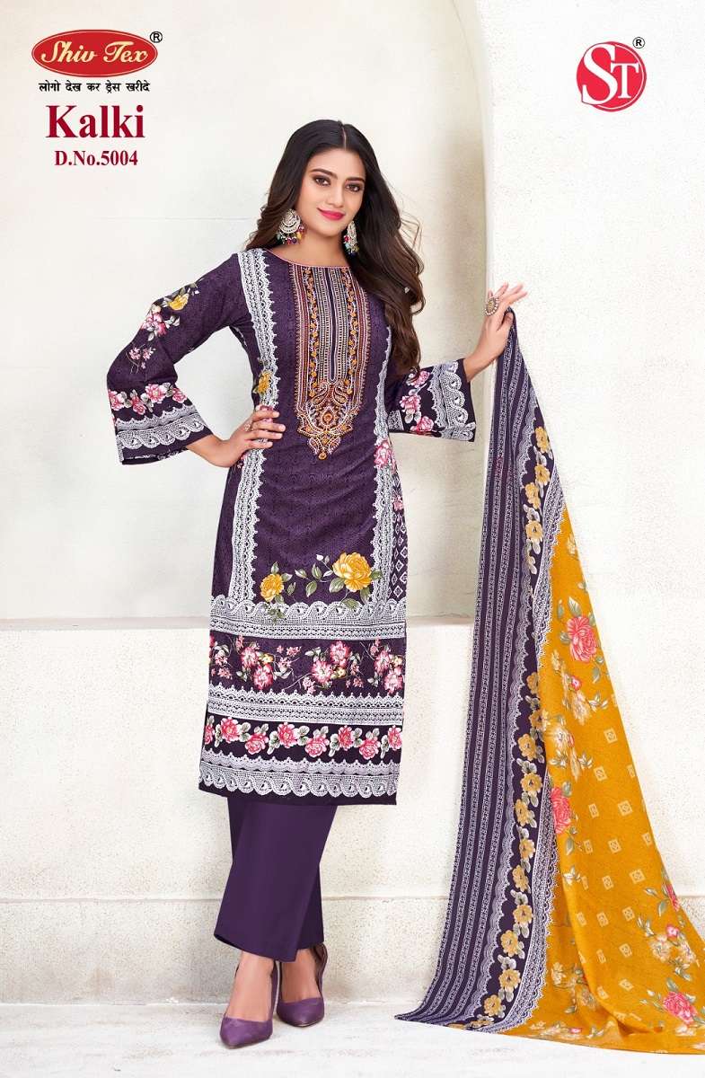 St Kalki Vol-5 series 5001 to 5008 Soft Cotton Printed salwar kameez in wholesale surat