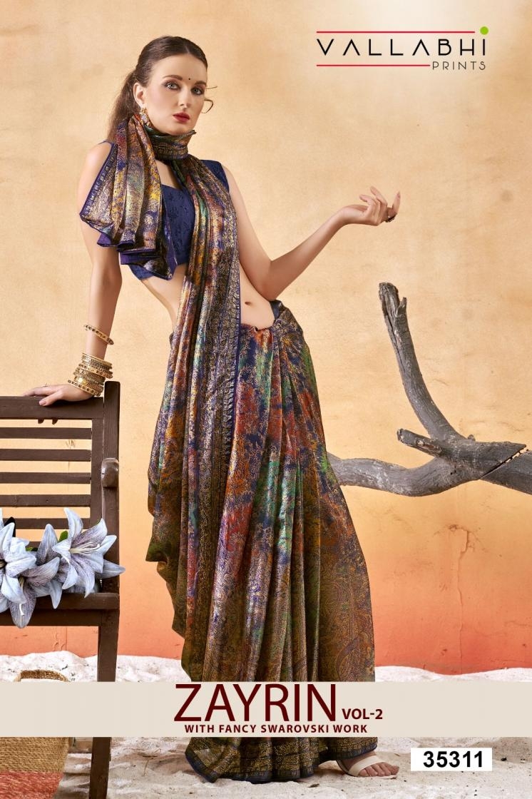 vallabhi prints zayrin vol 2 series 35301 to 35305  hit design fancy saree in wholesale surat