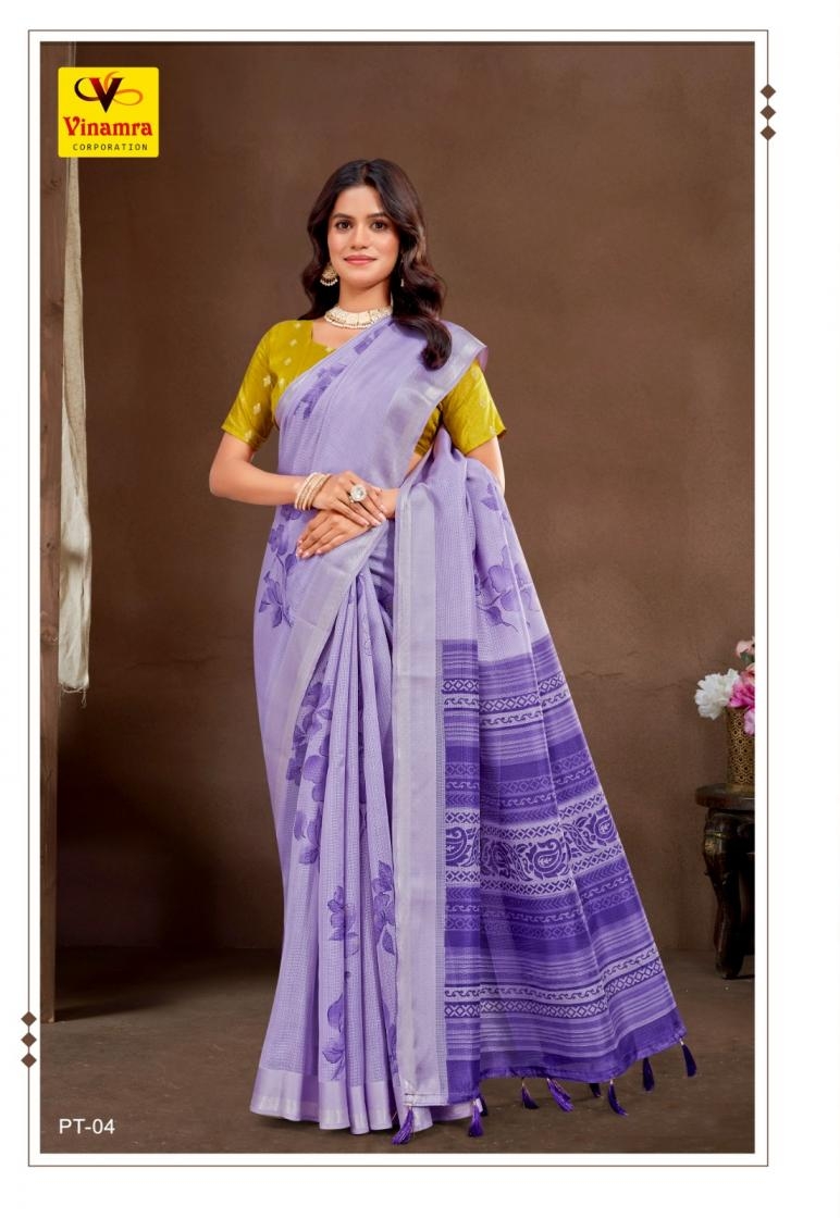vinamra corporation platinum silk series 01 to 08 sattin tapadiya checks saree in wholesale surat