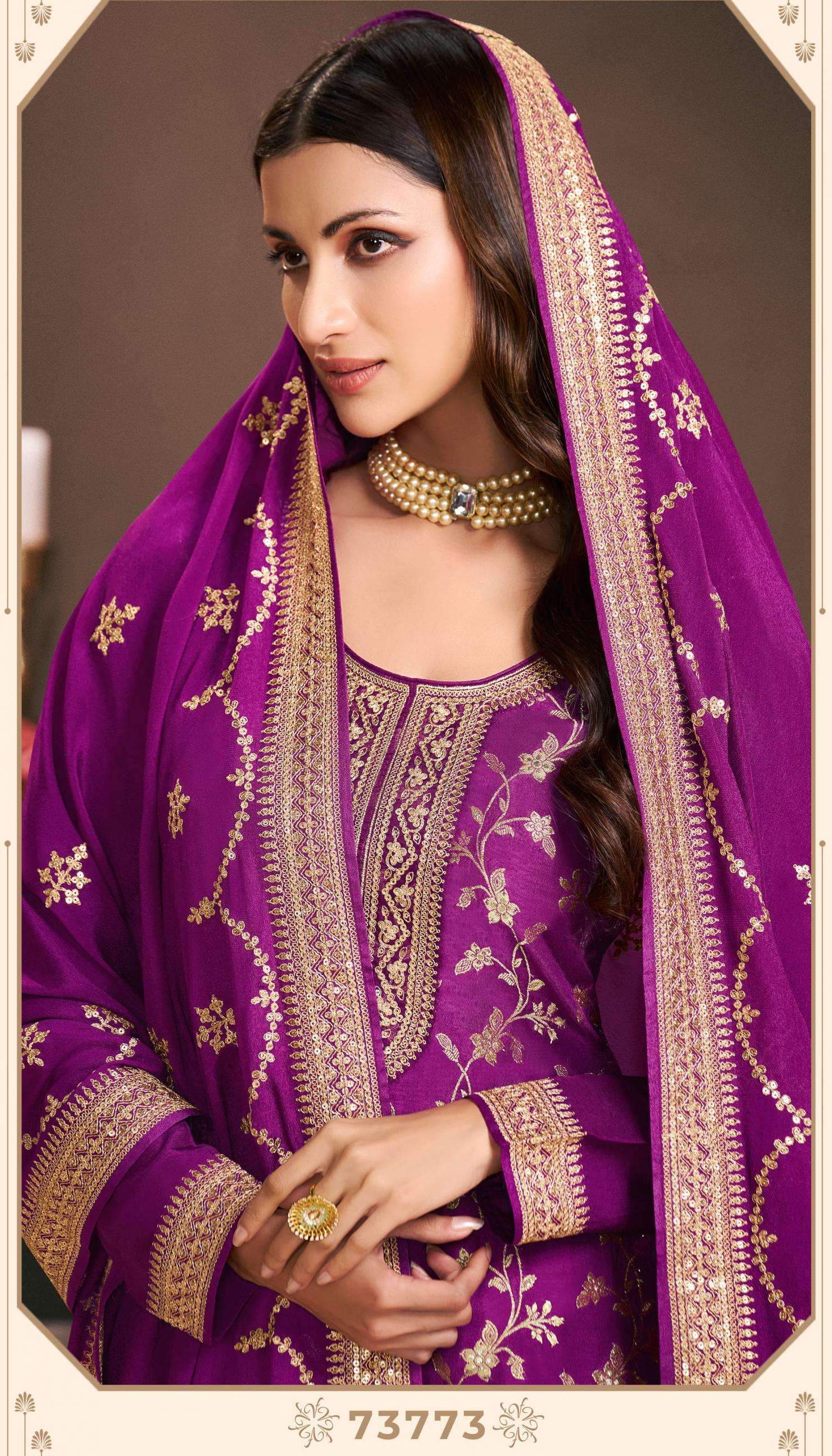 vinay kuleesh khanak series 73771 to 73775 monga silk jacquard festive salwar kameez in wholesale surat