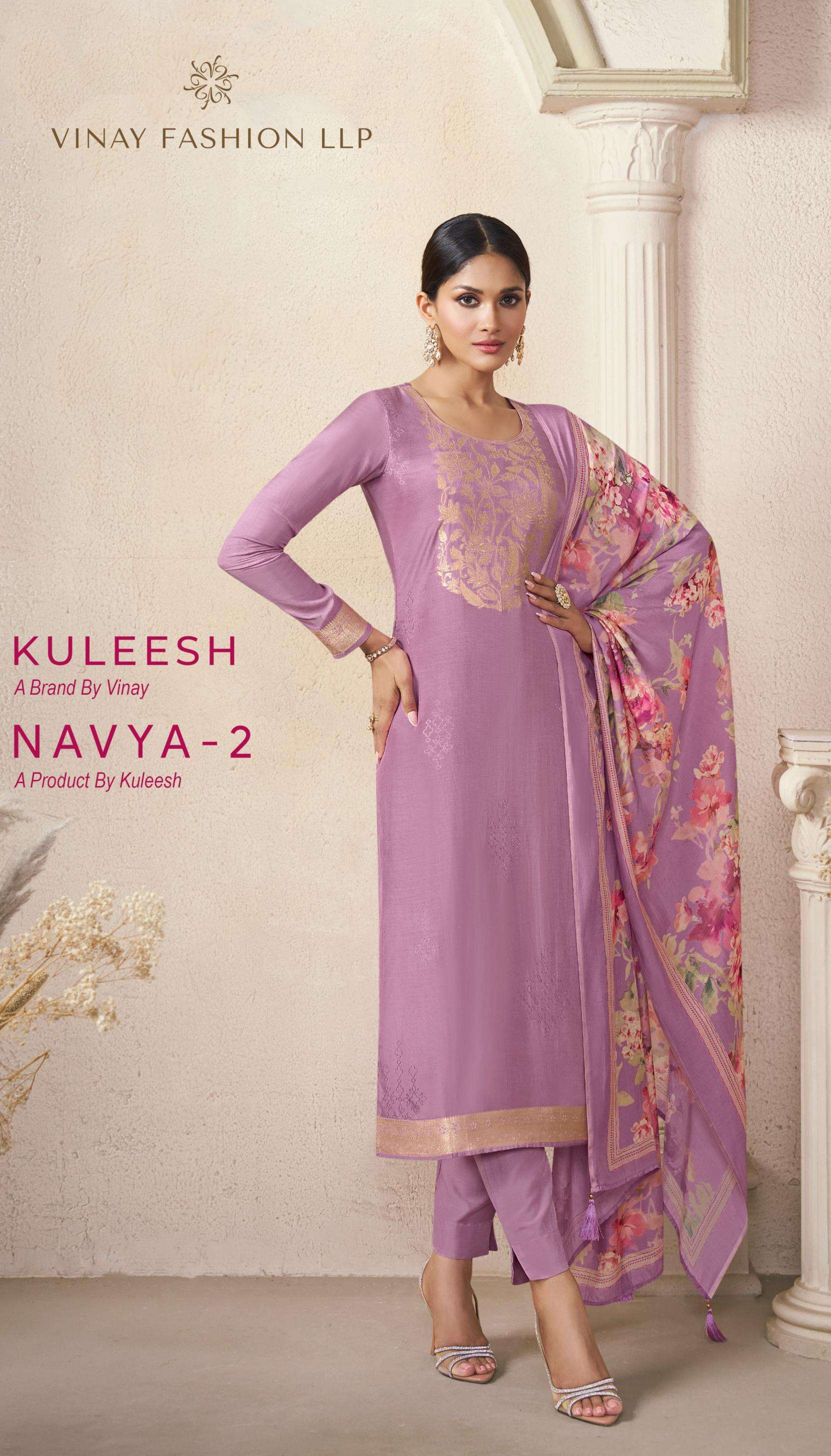 vinay kuleesh navya vol 2 series 74581 to 74584 viscose machlin jacquard attractive salwar kameez in wholesale surat