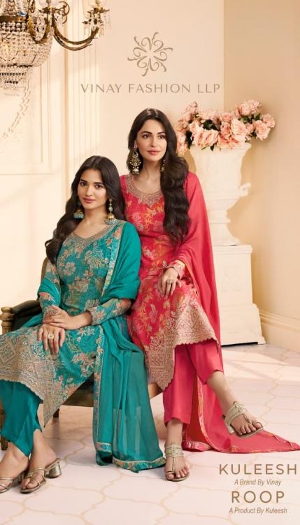 vinay kuleesh roop series 75391 to 75394 chinon traditional salwar kameez in wholesale surat