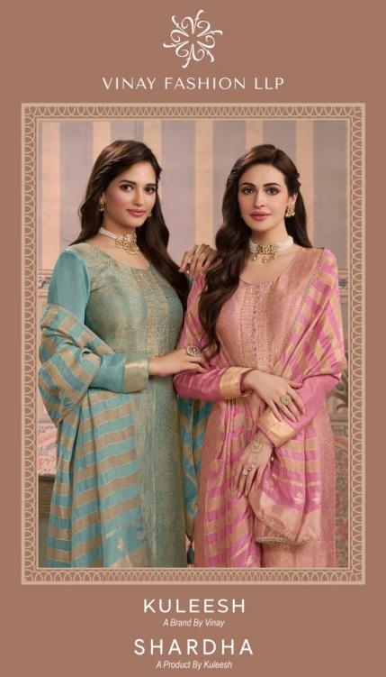 vinay kuleesh shardha series 75121 to 75124 viscose simmer jacquard party wear salwar kameez in wholesale surat