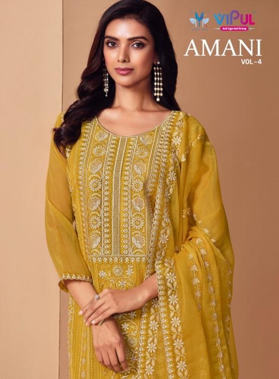 vipul fashion amani vol 4 series 6311 to 6316 crinkle chiffon amazing salwar kameez in wholesale surat
