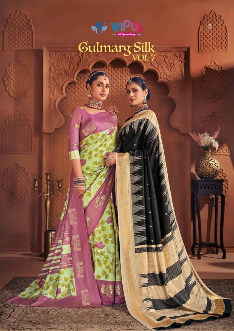 vipul fashion gulmarg silk vol 7 series 90702 to 90713 traditional silk saree in wholesale surat