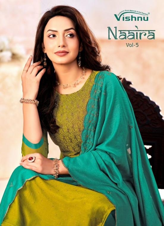 vishnu impex naaira vol 5 series 32001 to 32012 vichitra booming dress materials online