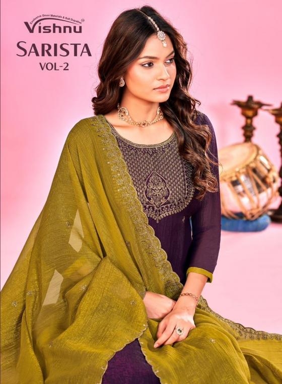vishnu sarista vol 2 series 29001 to 29010 amazing crunchey silk salwar kameez in wholesale surat