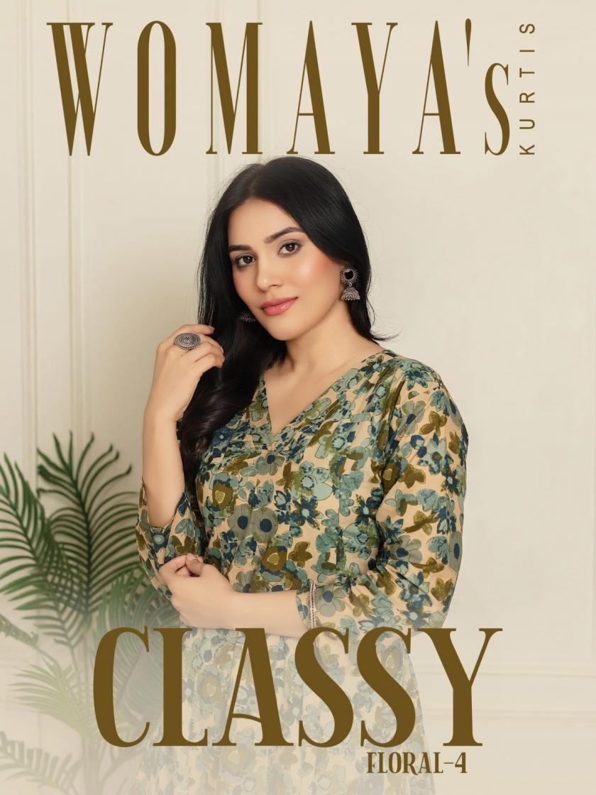 womaya classy floral vol 4 series 9181 to 9184 cotton readymade big size suit in wholesale surat