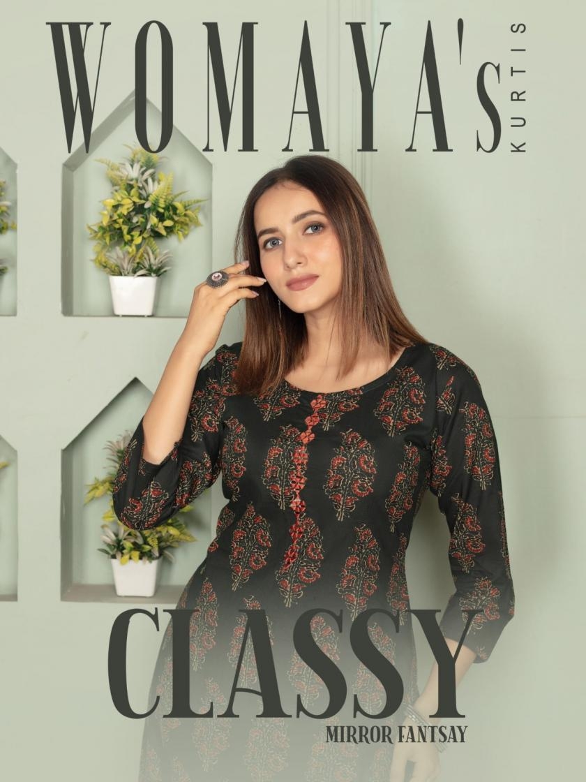 womaya classy mirror fantasy series 8411 to 8414 readymade stylish cotton combo suits in wholesale surat