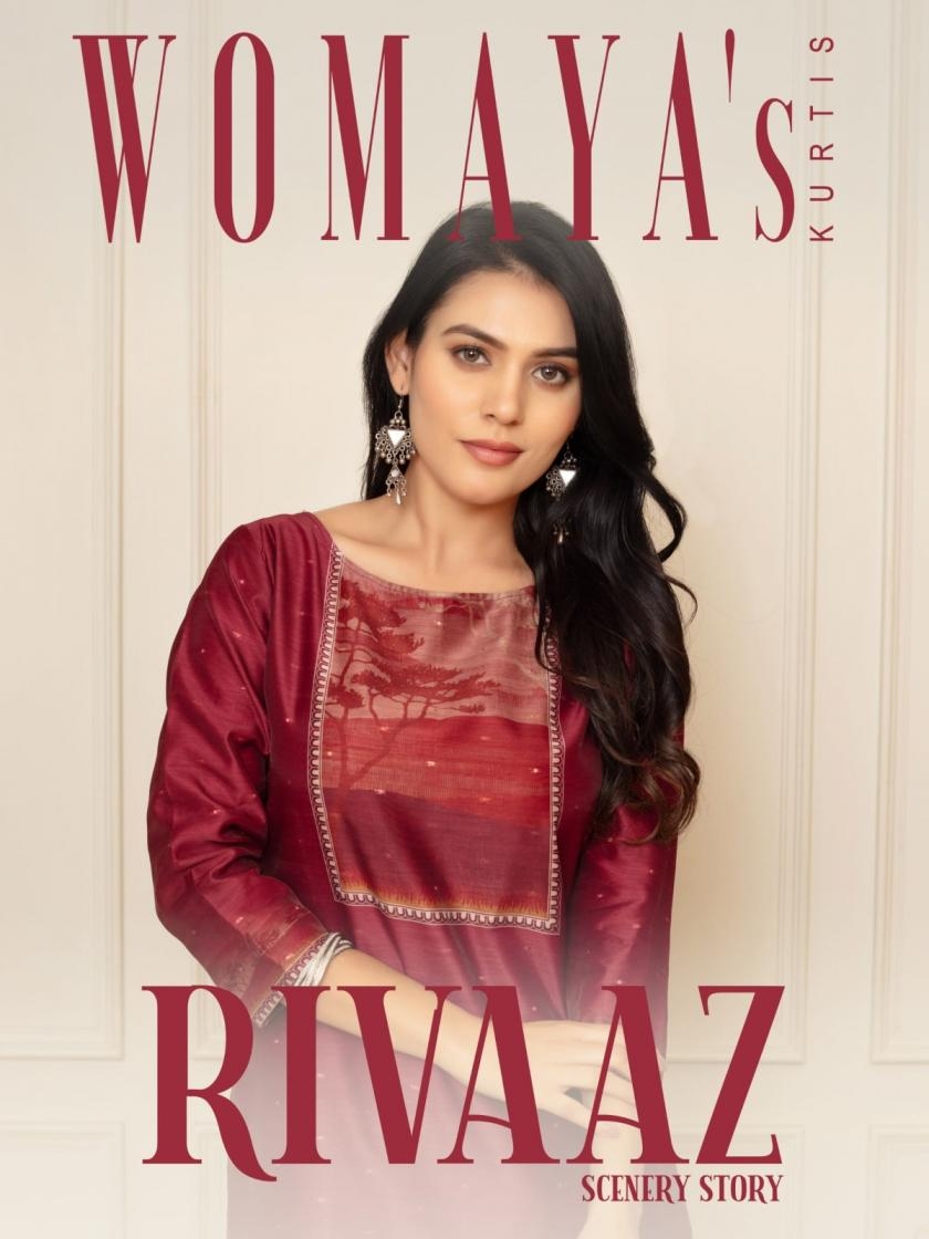 womaya rivaaz scenery story series A to F silk jacquard readymade combo suit in wholesale surat