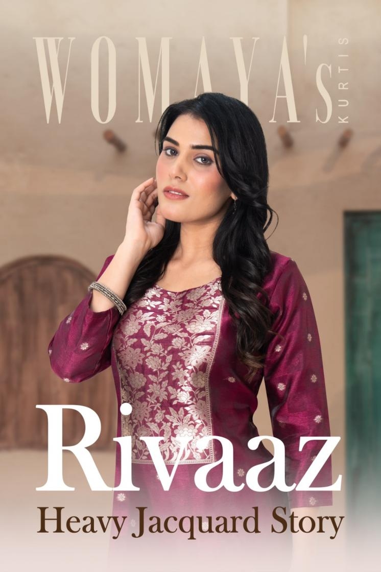womaya rivaaz series A to D heavy jacquard story readymade stylish combo suit in wholesale surat