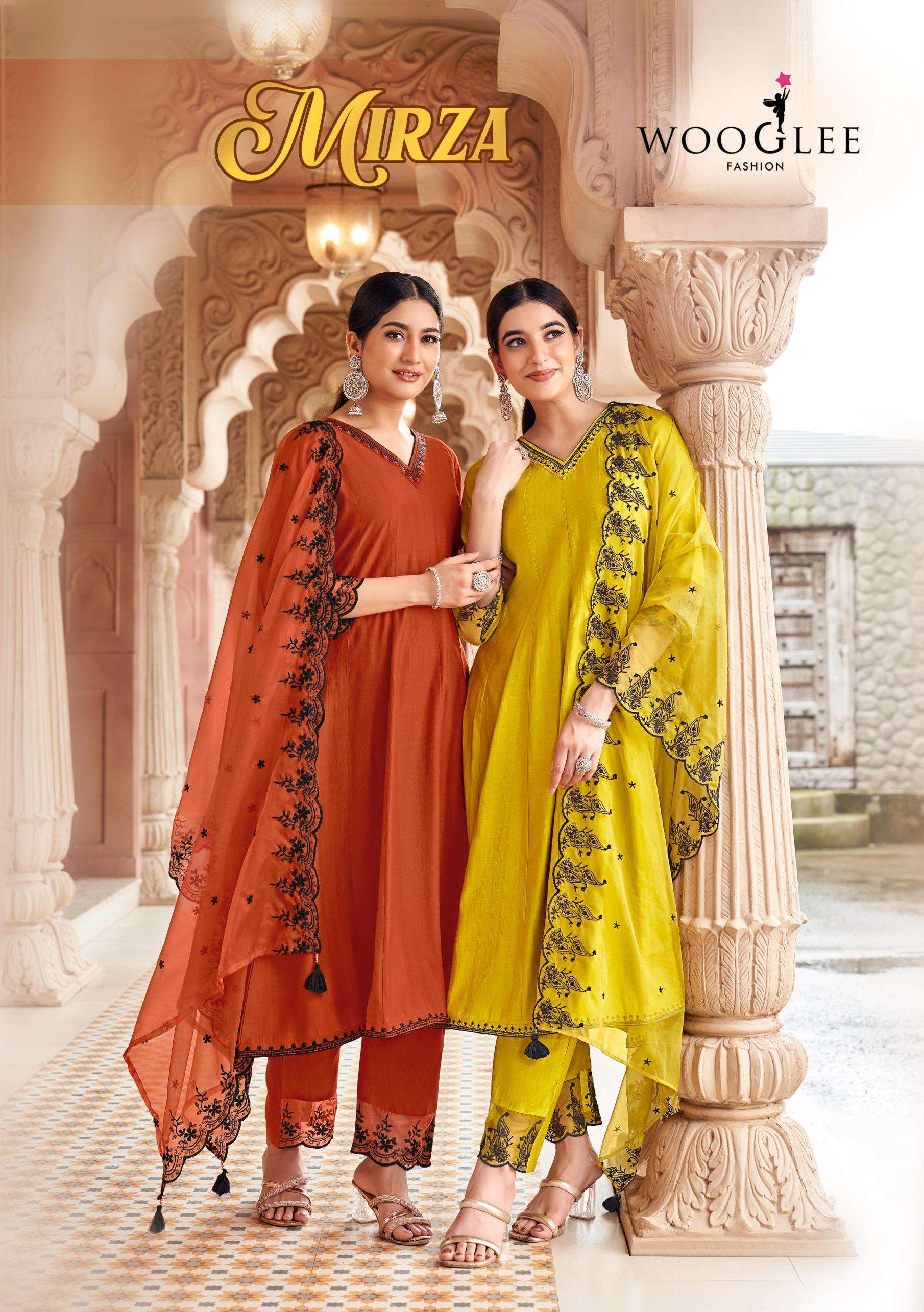 wooglee mirza series 2001 to 2004 viscose weaving readymade modern salwar kameez in wholesale surat