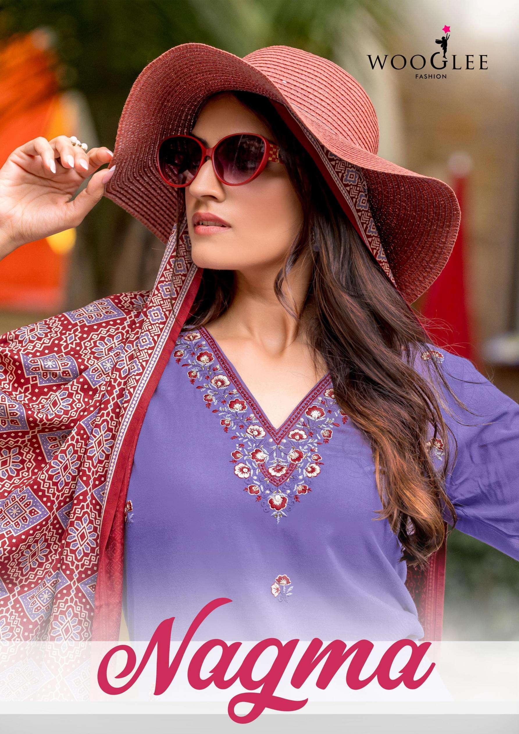 wooglee nagma series 2001 to 2004 viscose weaving readymade stylish look suit in wholesale surat