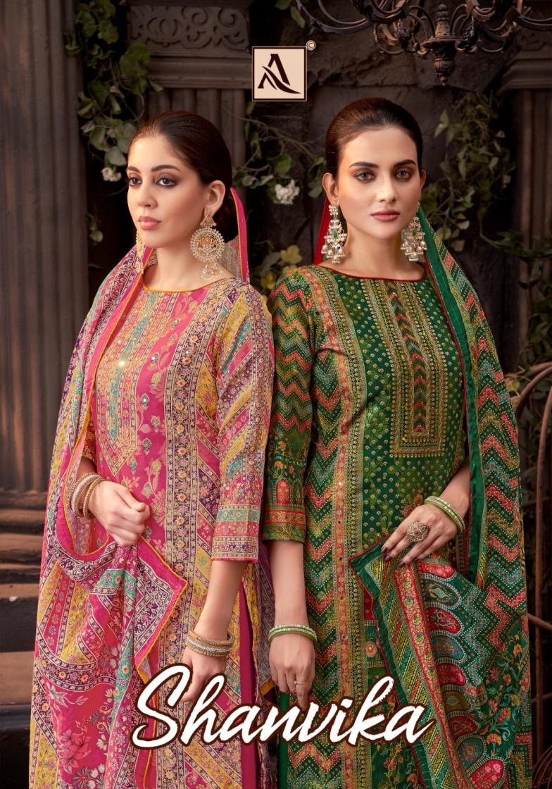alok shanvika series 1866001 to 1866006 jacquard casual pakistani print salwar kameez in  wholesale surat
