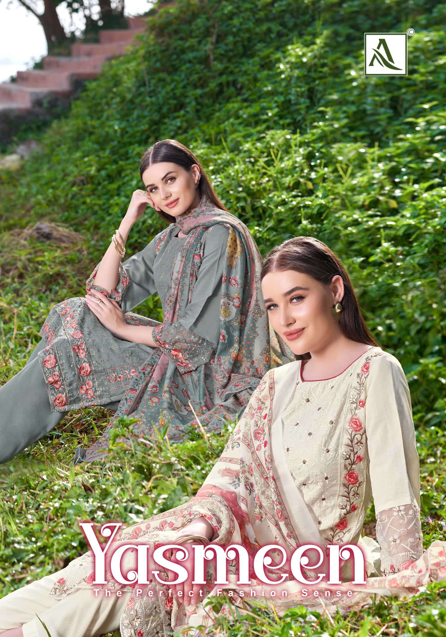 Alok Suit Yasmeen series 81201 to 81206 viscose silk Straight Style Designer Salwar Suit in wholesale surat