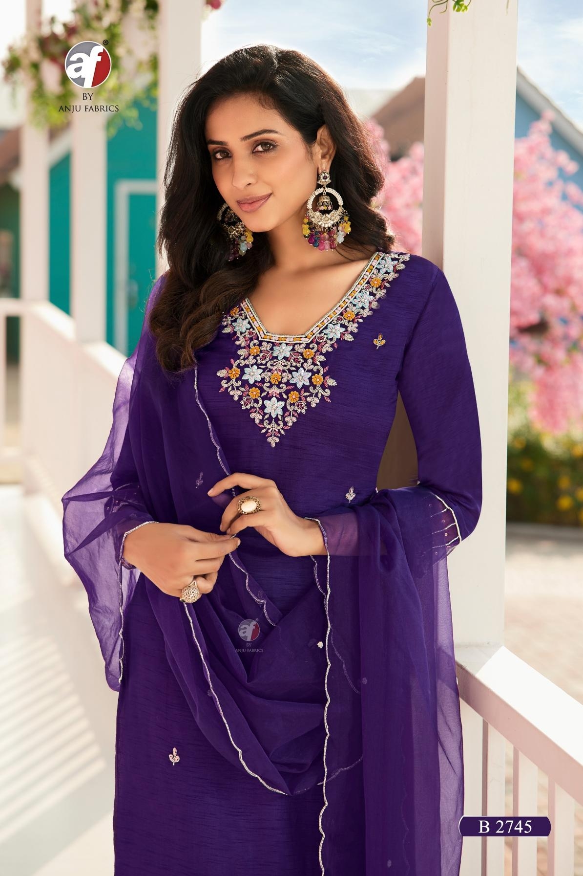 anju fab b 2745 readymade dola silk exclusive combo suit in wholesale surat