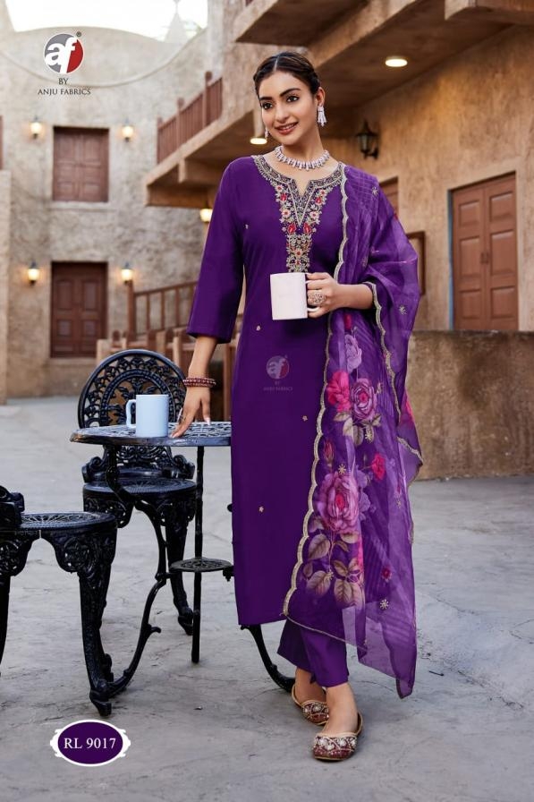 anju fab rl 9017 modal silk readymade classic combo suit in wholesale surat