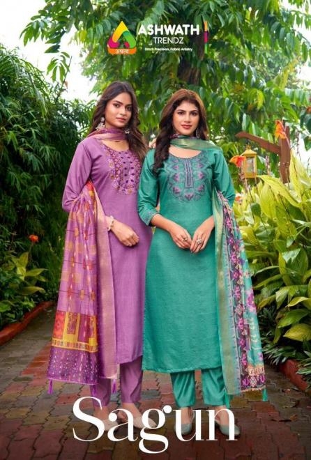 ashwath sagun series 1001 to 1008 star vetican readymade stylish suit in wholesale surat