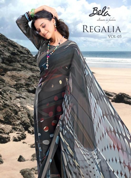 bela fashion regalia vol 5 series 27234 to 27251 weightless print trendy sarees in wholesale surat