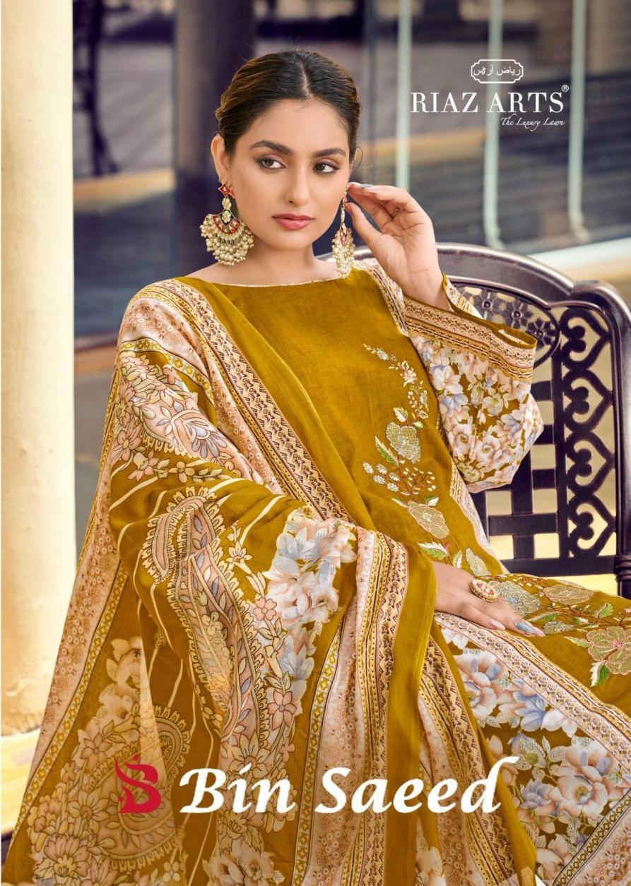 bin saeed riaz arts vol 1 series 100101 to 100106 cotton pakistani fancy salwar kameez in wholesale surat