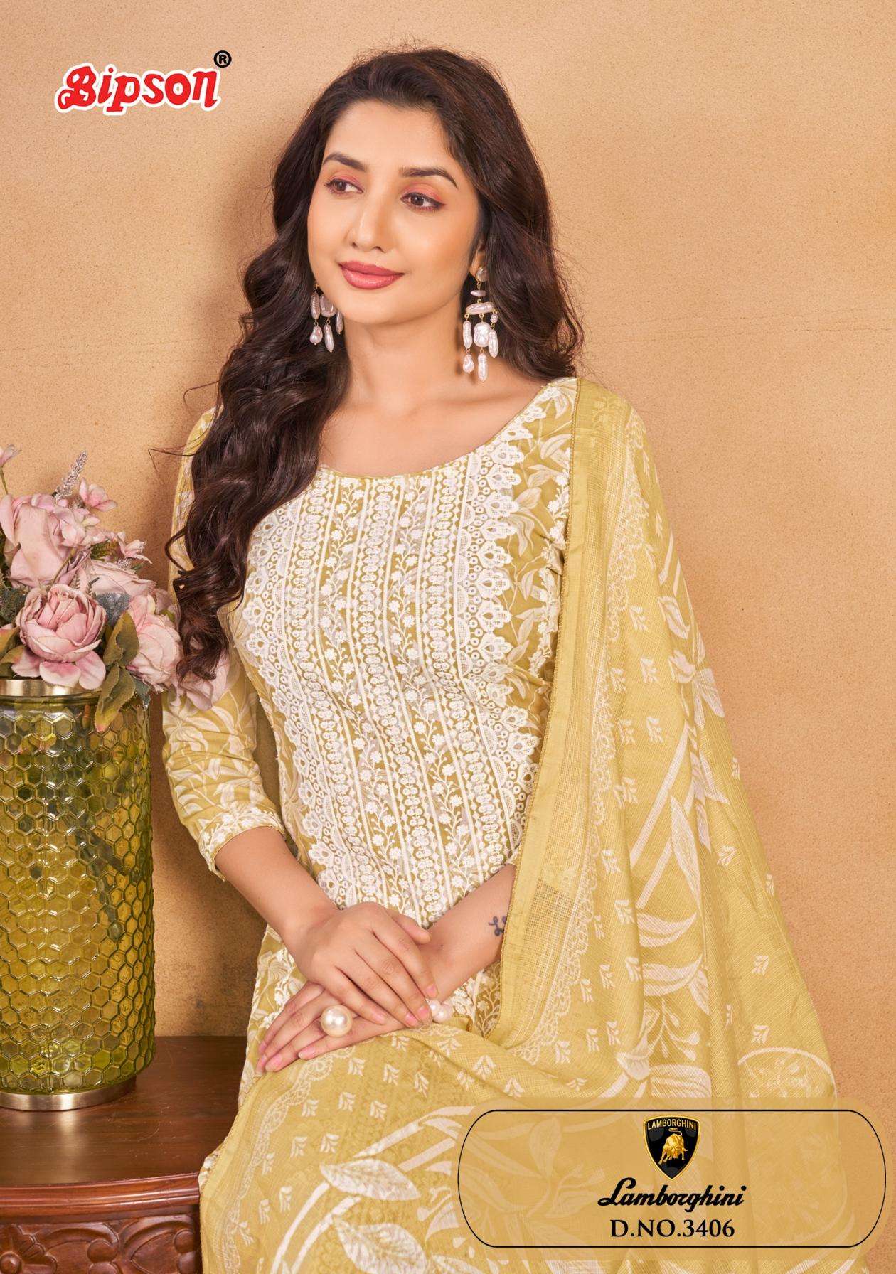 bipson prints lamborghini 3406 cotton casual salwar kameez in wholesale surat