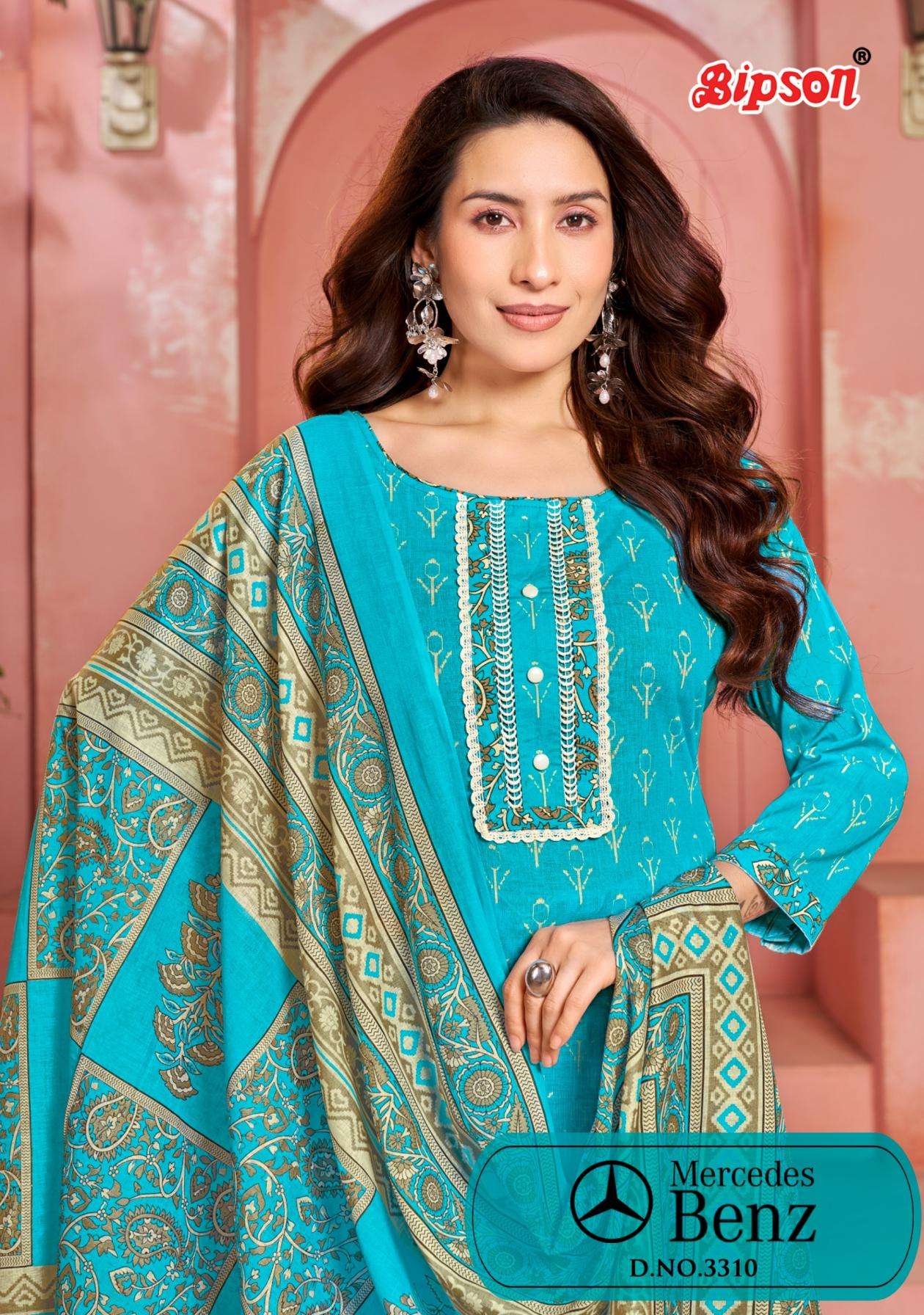 bipson prints mercedes 3310 cotton print suits in wholesale surat