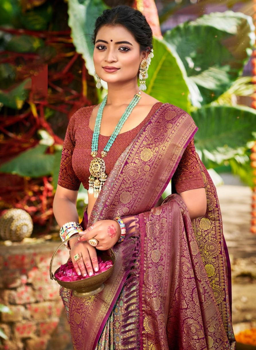 BUNAWAT Chaturi Silk VOL-03 series 1001 to 1003 Dharmavaram Silk Woven Work Traditional Saree in wholesale surat