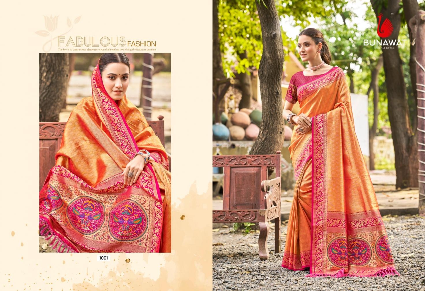 Bunawat Devyani SIlk-05 series 1001 to 1006 Sangam Prints Kanjivaram Silk Woven Work Traditional Saree in wholesale surat